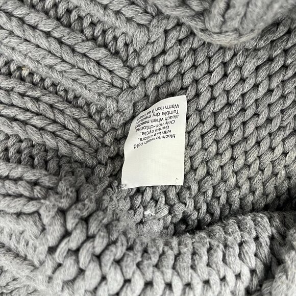 J. Crew Vintage Hand Knit Cotton Roll Neck Gray Swater - Picture 11 of 11